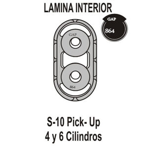 Soporte S-10 Pick up, 4 y 6 cilindros